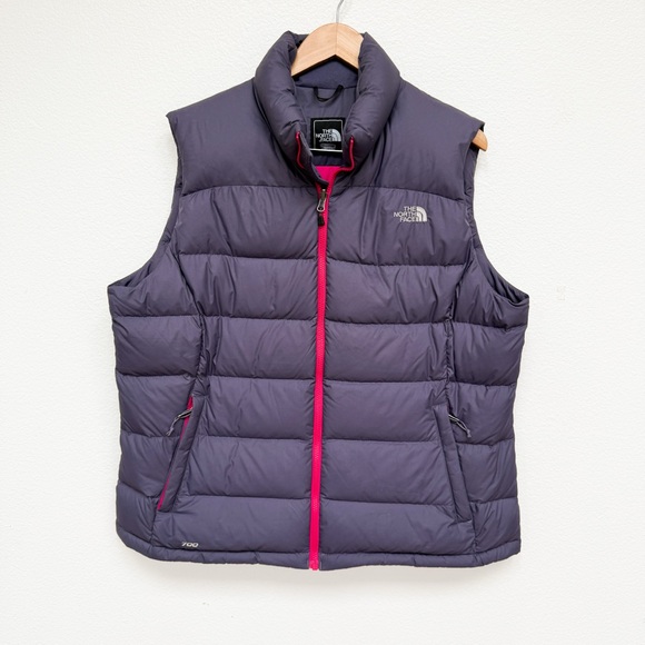 The North Face 700 Nuptse Down Puffer Vest Purple Size XXL - Picture 2 of 6